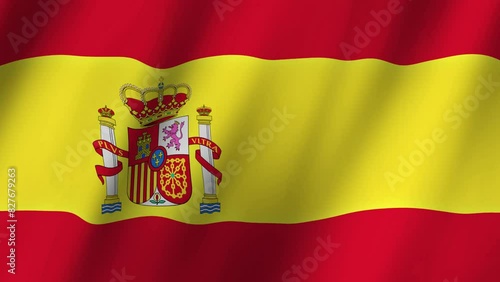 Wallpaper Mural National 3D Spain Flag Waving Stunning 4K Animation Torontodigital.ca