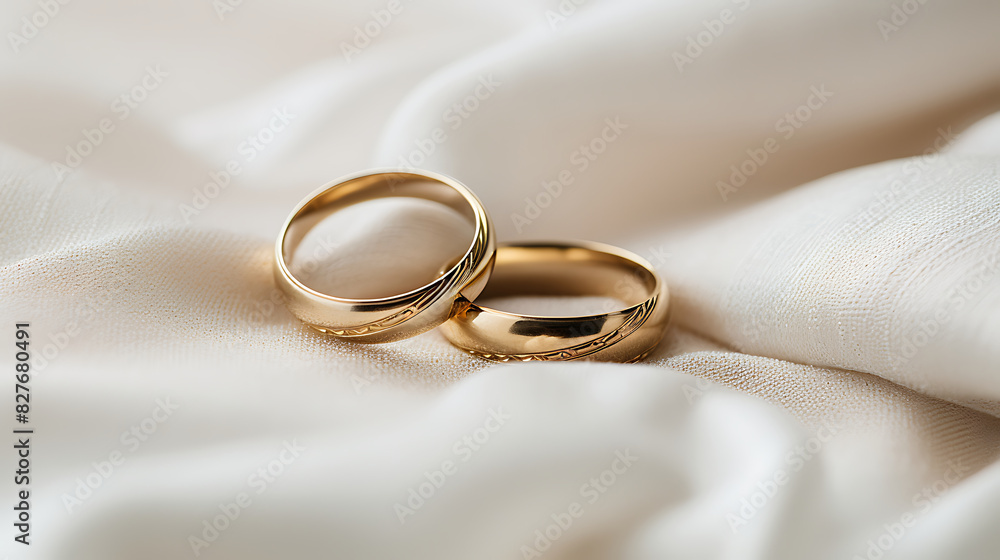 Gold wedding rings. Generative AI Gold wedding rings. Generative AI
