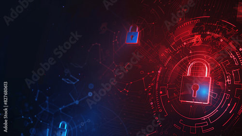  Cyber security Concept with Lock