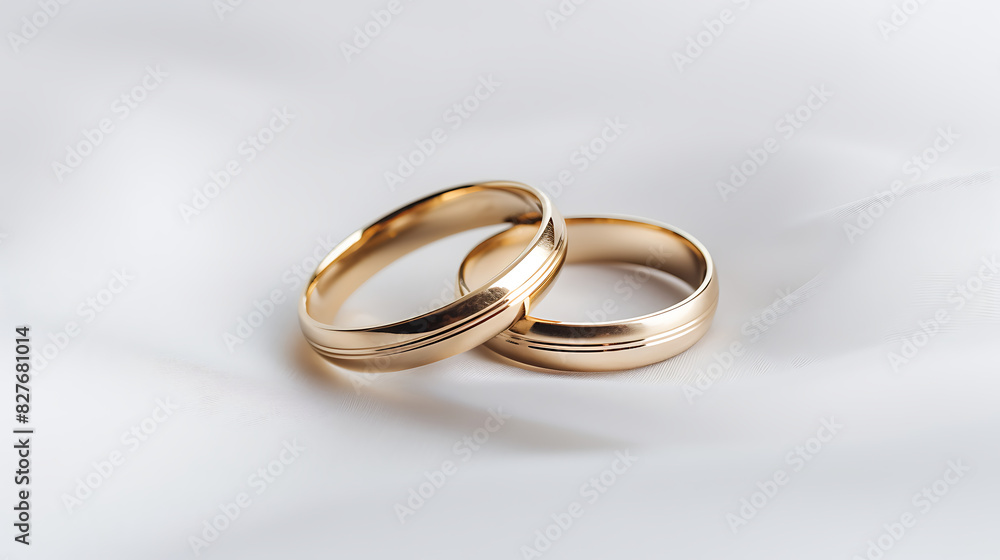 Gold wedding rings. Generative AI Gold wedding rings. Generative AI