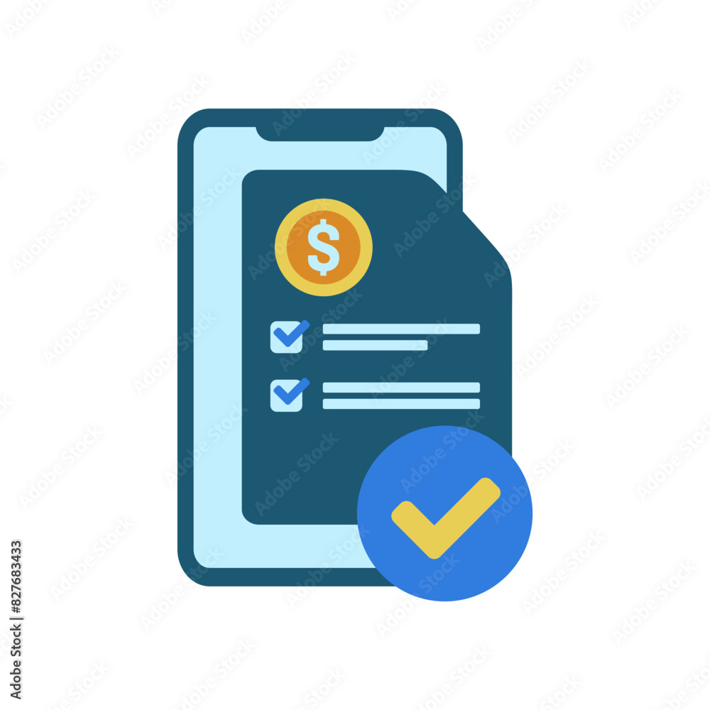 Illustration vector graphic of Report on the achievement of completed digital financial targets Illustration vector graphic of Report on the achievement of completed digital financial targets