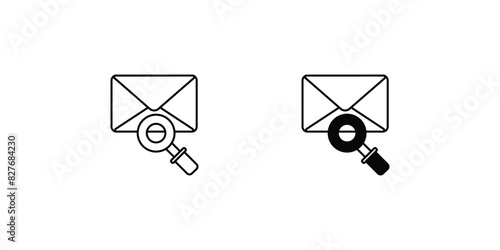 searching icon with white background vector stock illustration