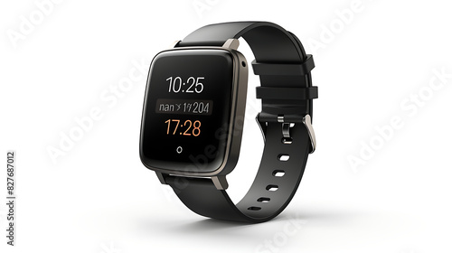 Wrist Smart Watch Mockup with Black Strap. Generative AI