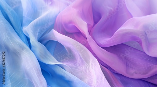 Soft pastel fabric background in blue and purple tones