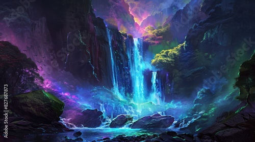 Wallpaper Mural The falls are red, green and yellow. Torontodigital.ca