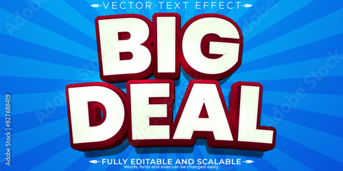 Social media sale text effect, editable modern and poster text style