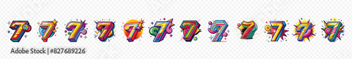 7 years anniversary, 7th Anniversary Logo, Number 7 Icon,  Golden number 7 with sparkling confetti, 7th Anniversary celebration Vector background, logo design number 7, monogram 7. typography 7