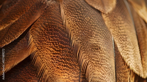 Majestic Eagle Feather Texture in Close-Up Detail photo