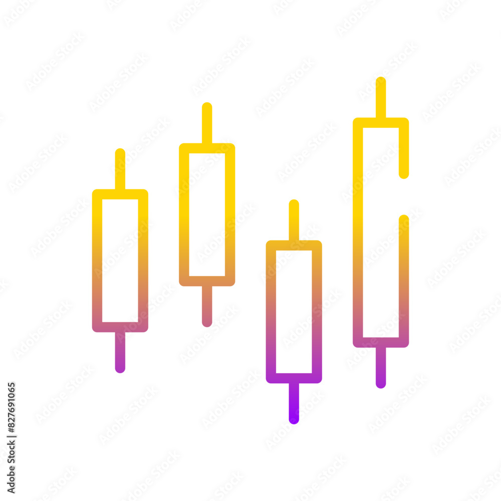 Fototapeta premium Candle Stick Gradient Linear