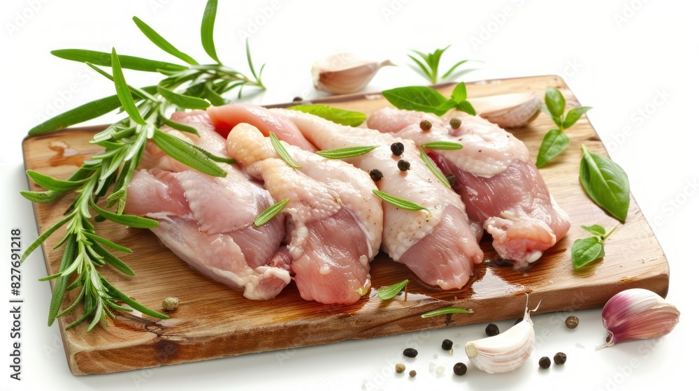 Collection Raw Chicken Isolated on Collection Raw Chicken Isolated on