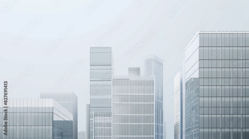 Create a realistic, architectural image for a construction project management company. Feature a series of modern, linear buildings designed with sharp, straight lines, emphasizing a minimalist aesthe Create a realistic, architectural image for a construction project management company. Feature a series of modern, linear buildings designed with sharp, straight lines, emphasizing a minimalist aesthe