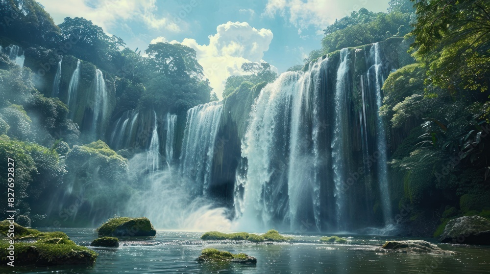 Naklejka premium beautiful waterfalls in the world