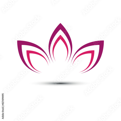 flower logo design, lotos emblem