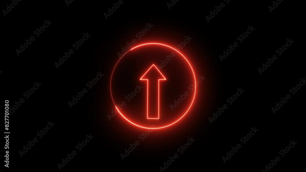 Abstract beautiful direction neon arrow loading icon animation background. Abstract beautiful direction neon arrow loading icon animation background.
