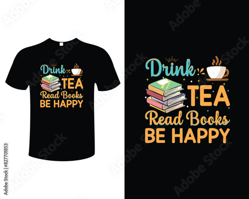 Book Reader and Book Lover Vector Illustration Typography Vintage Artwork Template