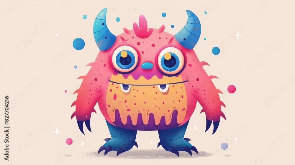 cute quirky monster character with friendly expression and colorful features childrens illustration ai generated cute quirky monster character with friendly expression and colorful features childrens illustration ai generated