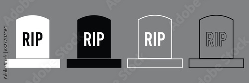 Tombstone icon set an illustration. Tombstone icon. Eps10.
