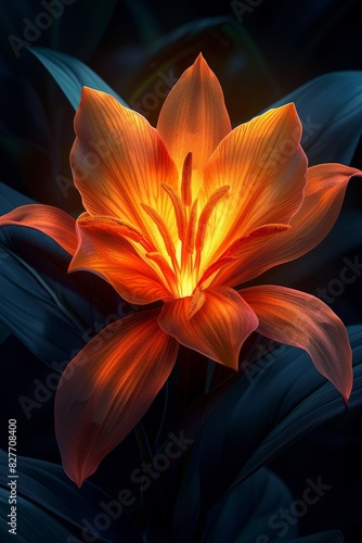 Wallpaper Mural Close Up of a Flower on Black Background Torontodigital.ca