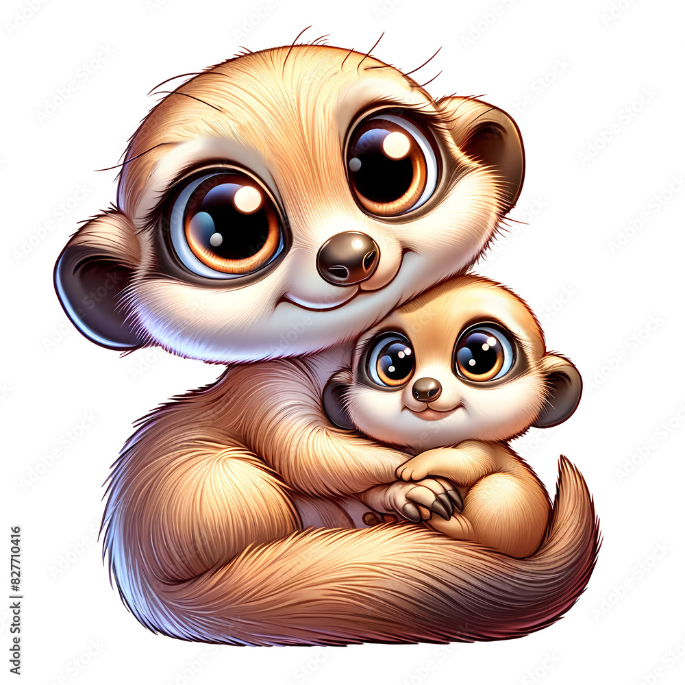 Obraz premium Cartoon meerkat