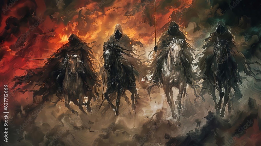 four horsemen of the apocalypse conquest war pestilence and death ...