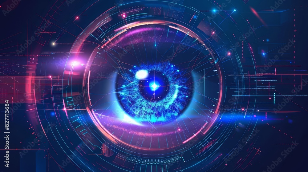 futuristic eye symbolizing ai and automation in business processes innovative technology concept illustration futuristic eye symbolizing ai and automation in business processes innovative technology concept illustration