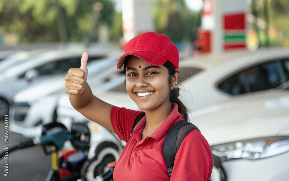 Young indian woman showing thumps up Young indian woman showing thumps up