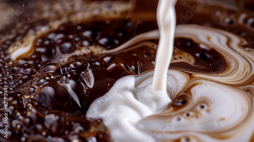 High-Speed Capture of Milk Pouring into Coffee