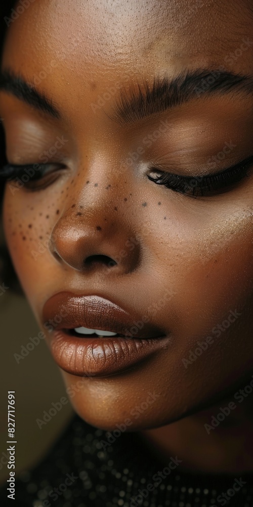 Close Up of a Womans Face With Freckles Close Up of a Womans Face With Freckles