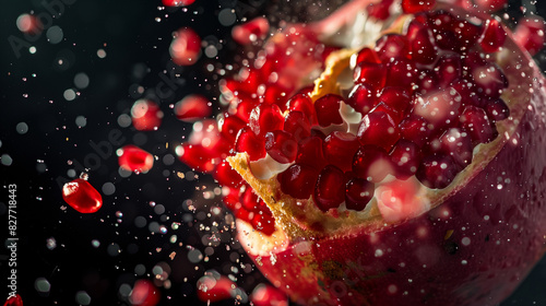 High-Speed Capture of a Pomegranate Bursting Open