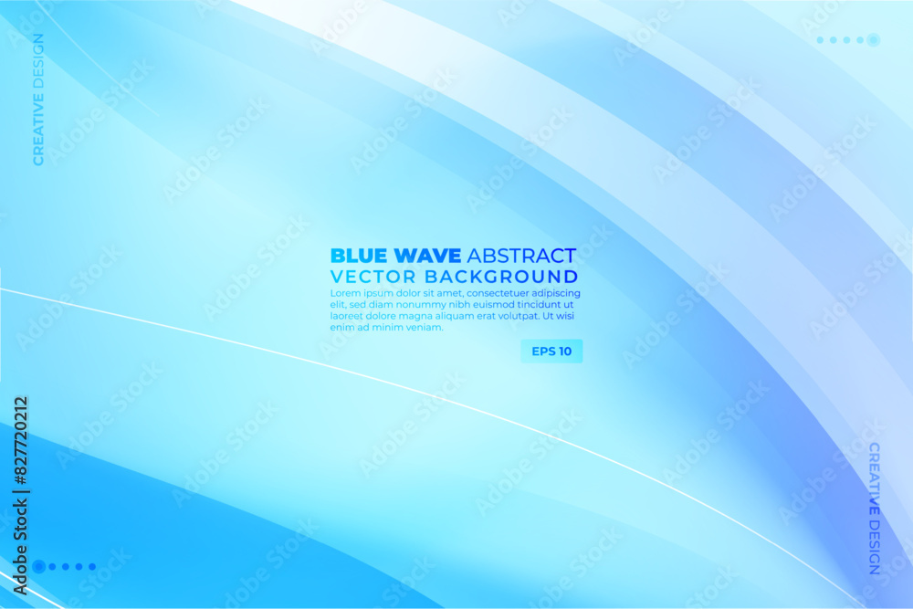Abstract Blue Flowing Wave Background Abstract Blue Flowing Wave Background