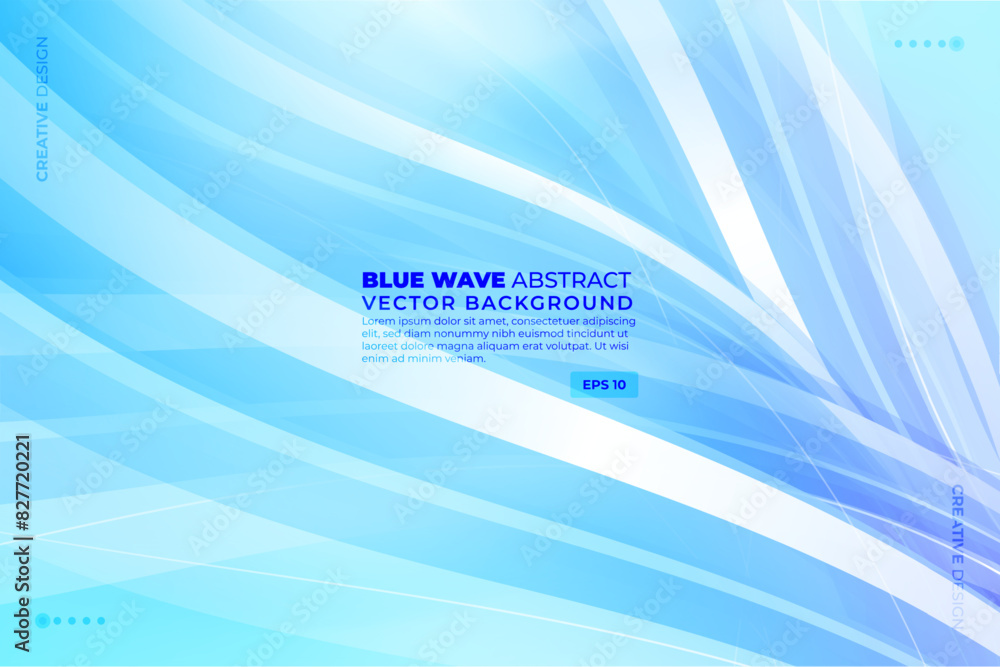 Abstract Blue Flowing Wave Background Abstract Blue Flowing Wave Background