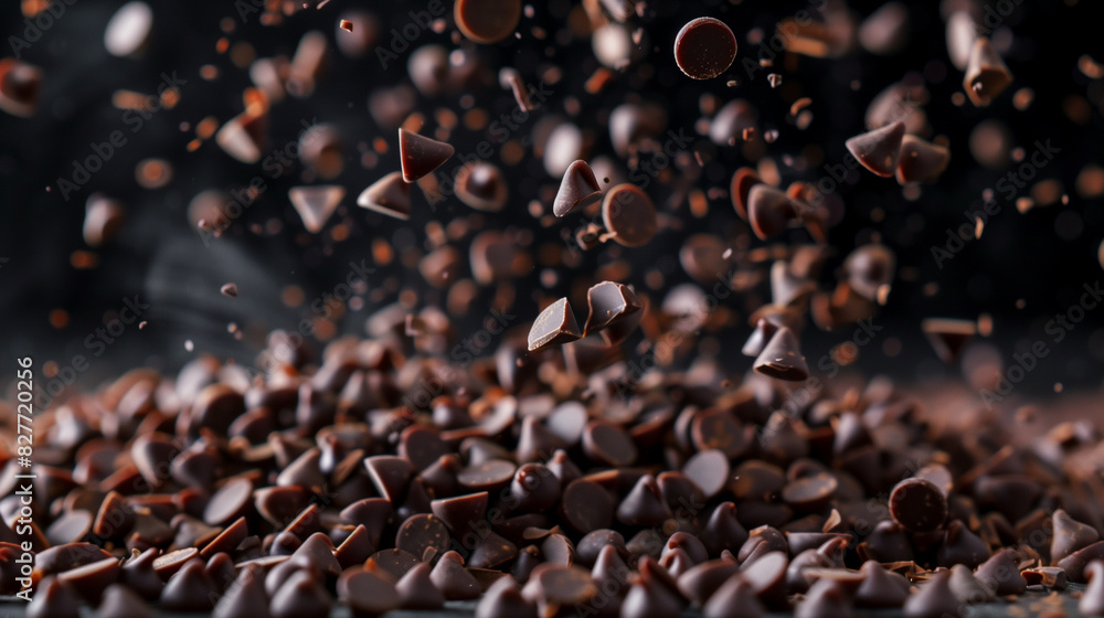High-Speed Capture of Chocolate Chips Falling High-Speed Capture of Chocolate Chips Falling