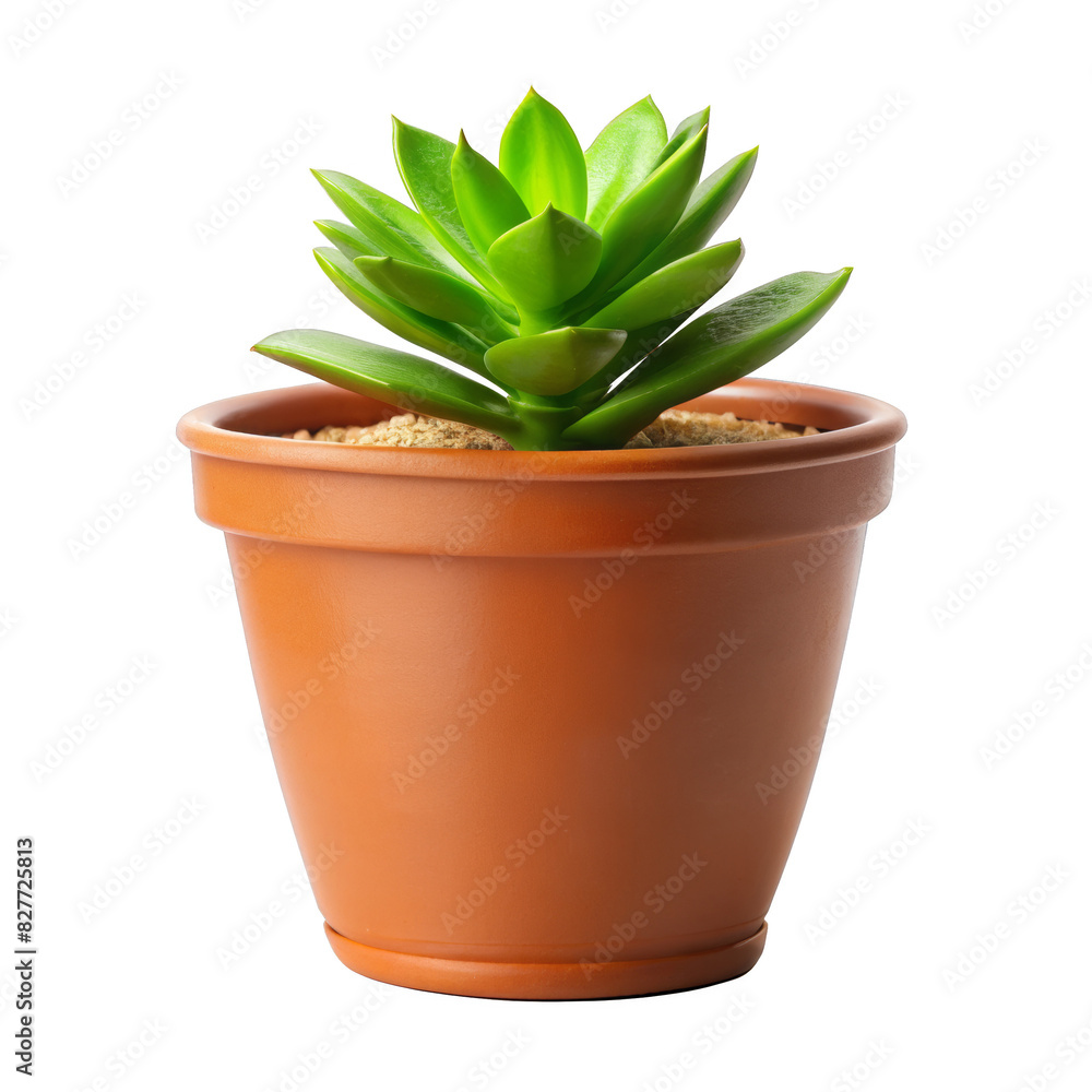 Green Succulent Plant In Terracotta Pot Green Succulent Plant In Terracotta Pot