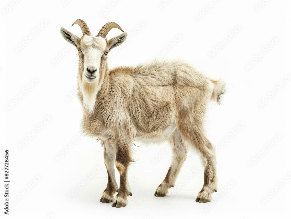 Goat standing isolated on a white background Goat standing isolated on a white background