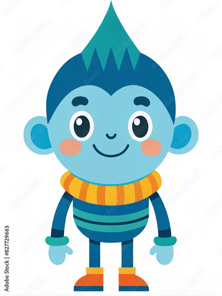 A character in the style of a cartoon. A character in the style of a cartoon.