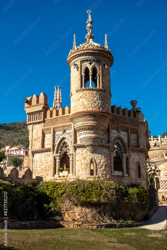 Colomares castle. Monument, in the form of a castle, dedicated to the life and adventures of Christopher Columbus. It was built near Benalmádena in Spain. Colomares castle. Monument, in the form of a castle, dedicated to the life and adventures of Christopher Columbus. It was built near Benalmádena in Spain.
