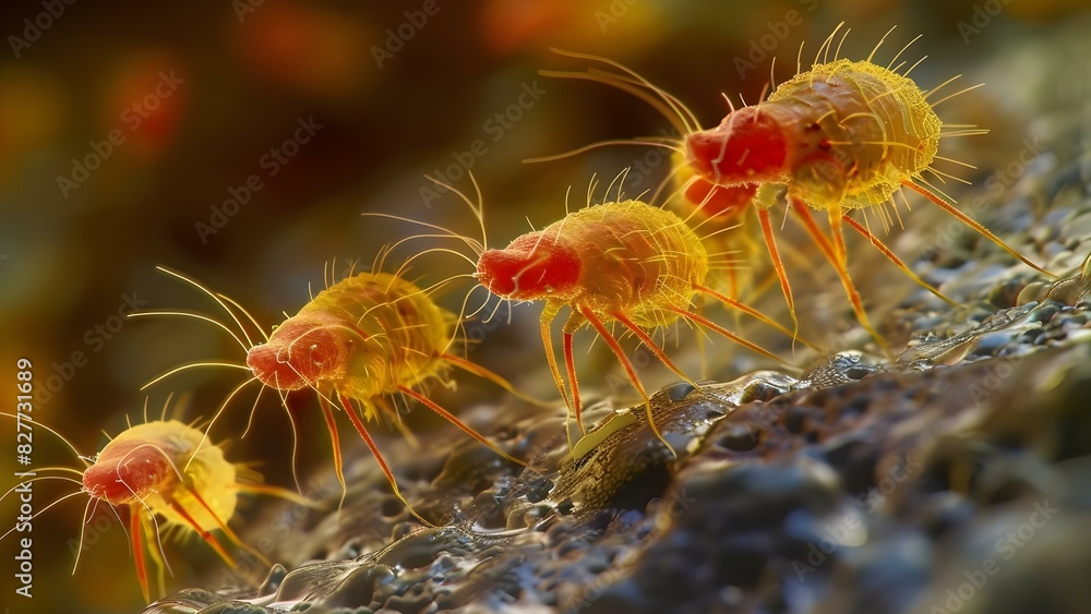 Fototapeta premium The Connection Between Dust Mites and Allergies. Concept Indoor Allergens, Dust Mites, Allergy Symptoms, Respiratory Issues, Prevention Measures