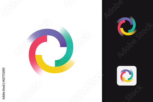 vortex logo design vector template