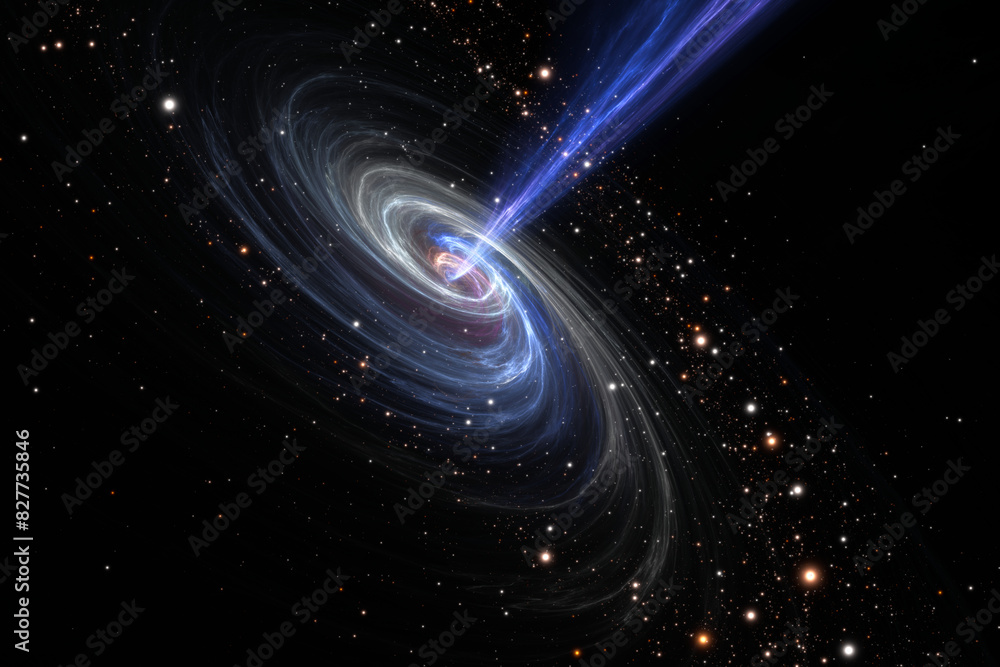 Gas spinning in a whirlpool around a gigantic black hole