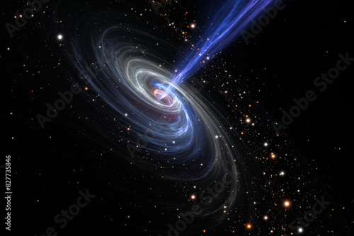 Obraz na płótnie Gas spinning in a whirlpool around a gigantic black hole w salonie