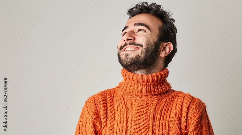 Fototapeta premium Happy and Confident Man on White Background