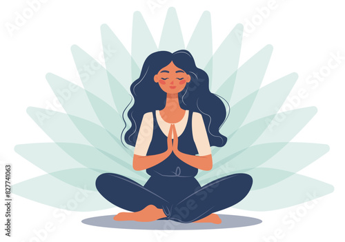 young woman doing meditation
