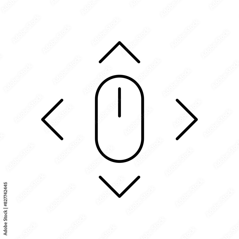 Scrolling navigation icon. Scroll directions symbol. Mouse with arrows vector illustration isolated. Scrolling navigation icon. Scroll directions symbol. Mouse with arrows vector illustration isolated.
