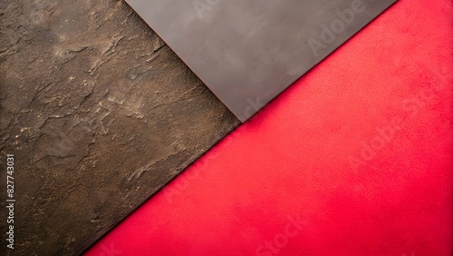 red contrasts sharply with earthy  muted tones