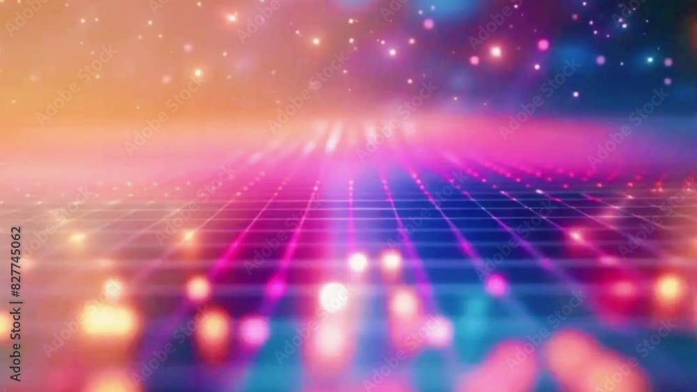A grid that shimmers with gradient lights, giving a tech-savvy feel, 4K lights background High-Quality Animation Video A grid that shimmers with gradient lights, giving a tech-savvy feel, 4K lights background High-Quality Animation Video