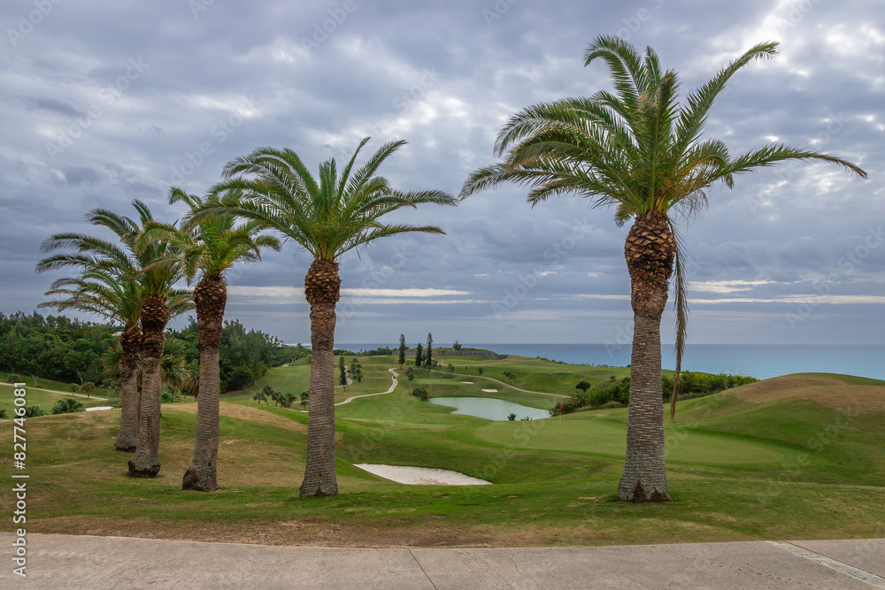 Exposure of a Golf Course in Bermuda, with amazing views over the Atlantic Ocean Exposure of a Golf Course in Bermuda, with amazing views over the Atlantic Ocean