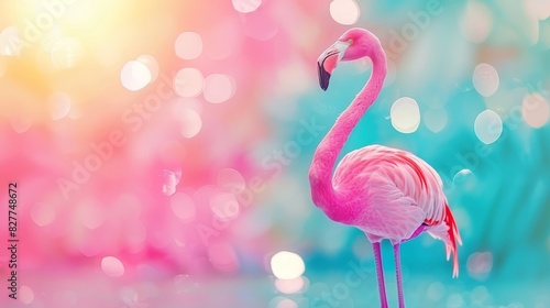 a pink flamingo