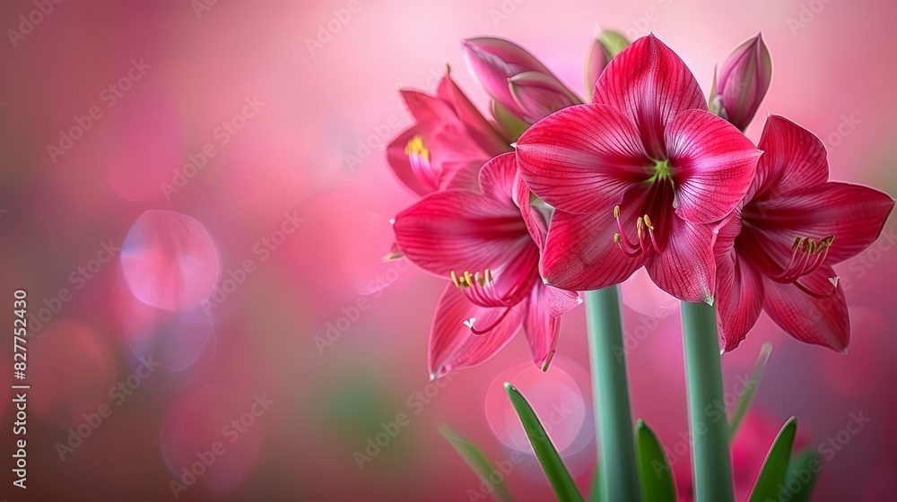 A tight shot of a mass of pink blooms against a backdrop of pink and green Background features indistinct lights, while foreground presents a hazy image A tight shot of a mass of pink blooms against a backdrop of pink and green Background features indistinct lights, while foreground presents a hazy image