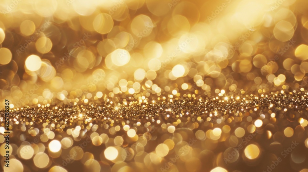 Shiny gold glitter bokeh background. Creative sparkling star dust texture for luxury rich greeting card. Jewel abstract Christmas aesthetic. Shiny gold glitter bokeh background. Creative sparkling star dust texture for luxury rich greeting card. Jewel abstract Christmas aesthetic.