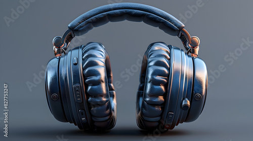 headphones on green background, Headphones are staple in any music lover39s wardrobe photo